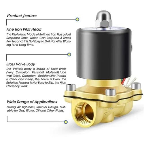Électrovanne d'eau 12V 220V multi-tension normalement fermée pour grand débit - 5