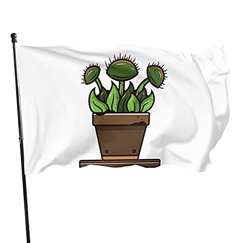 Venus Flytrap Potted Plant Flag 3x5 Ft Outdoor Indoor Decor Polyester Flag