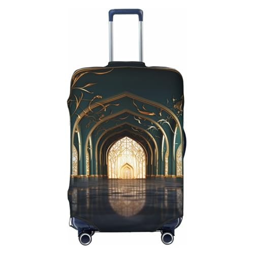 Luggage Cover For Travel Elastic Suitcase Cover Islamic Mosque Luggage Covers Fashion Suitcase Protector Thickened Baggage Cover Dustproof Suitcase Sleeve Fits 18-32 Inch Luggage