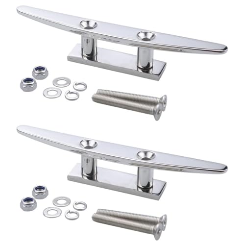MIZUGIWA 6 inch Boat Cleats, 316 Stainless Steel, Pack of 2