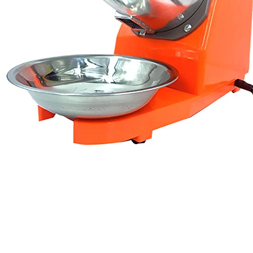Foto von YILIKISS Elektrische Ice Crusher Ice Shaver Machine für Heim- und Kommerziellen Einsatz Schnee-Kegel-Maschine Edelstahl Rasierte Eismaschine 300W,Orange