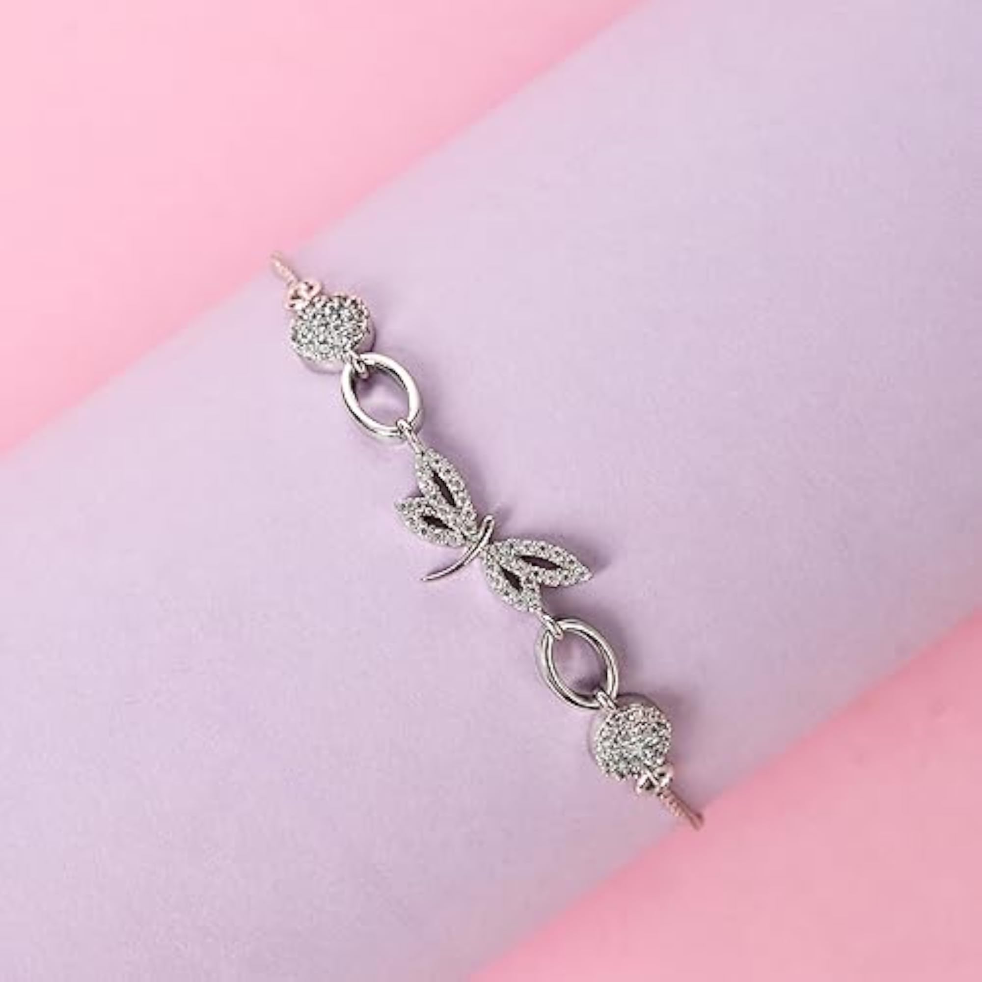 Women's 925 Silver Dragonfly Adjustable Hand Bracelet, Anti Tarnish