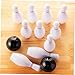 KESYOO 2 Sets Bowling Ball Floor Play Bowling Bowling Interaction Leisure White