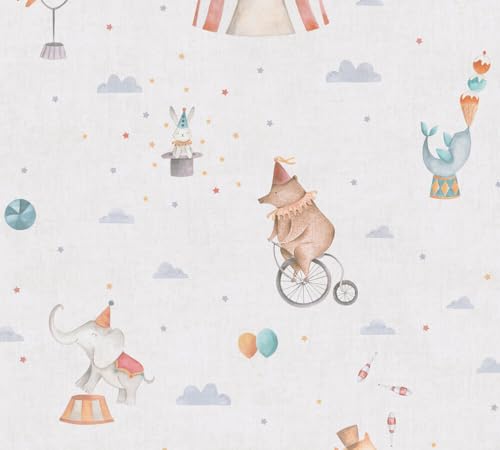 A.S. Création Lilly & Luis Non-Woven Wallpaper Circus Theme in Multicolour - 10,05 x 0,53 m Wallpaper for Kids - 771481 - Image 3