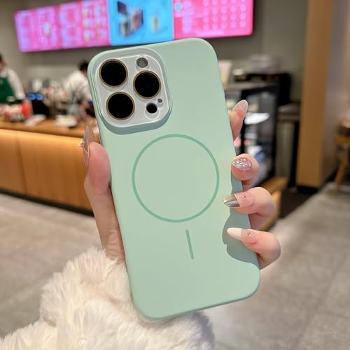 Coque silicone liquide iPhone 12 Pro vert avec protection objectif verre