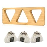 HMCEY Molde Onigiri Madera,Molde Sushi Prensado,Prensa Sushi Maker,Forma Onigiri Antiadherente,Moldes Bola Arroz Reutilizable,Herramientas Onigiris para Cocina, Restaurante, Bento DIY