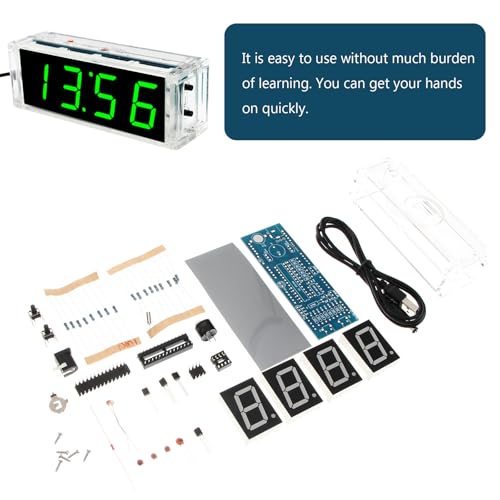 Kit de reloj digital sin ensamblar con componentes de microcomputadora PRETYZOOM de aprendizaje 5
