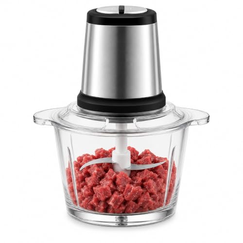 Processador 500w 2l Copo De Vidro Triturador Carne E Legumes