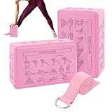 Pilates Block - 2-Stückig Nicht Rutschig Weich Leicht | Schaumstoff Fitness-Blöcke Pilates-Stein - Für Zuhause, Studio, Fitnessstudio, Reise, Training, Stretching, Meditation, Frauen Und