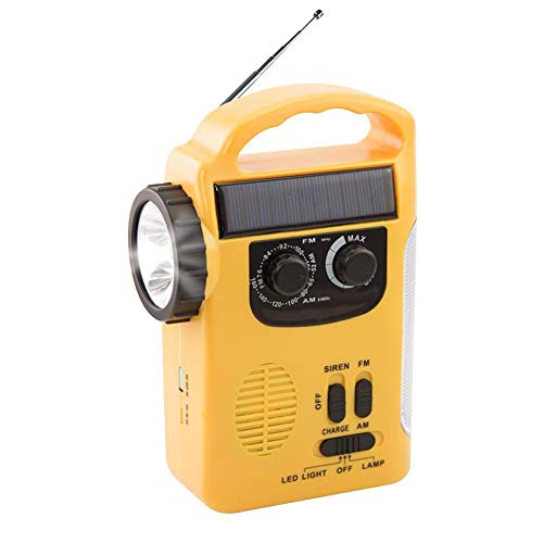 Tragbares Radio, Radio- Und LED-Fackel Mit Eingebauter Wiederaufladbarer Batterie Und Notfall-Sirene Ideal Für Camping, Arbeitsplatz, Outdoor &