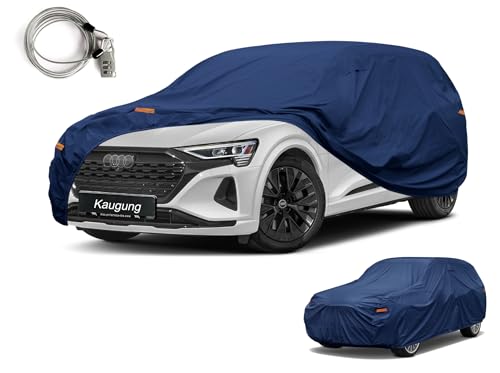 Image of Kaugung Custom Fit SUV Car Cover for Audi Q8 SQ8 RSQ8 (2019-2026), Heavy Duty Waterproof All Weather Outdoor Protection, Breathable Full Exterior Cover with Vent, Rain Sun Snow UV Proof