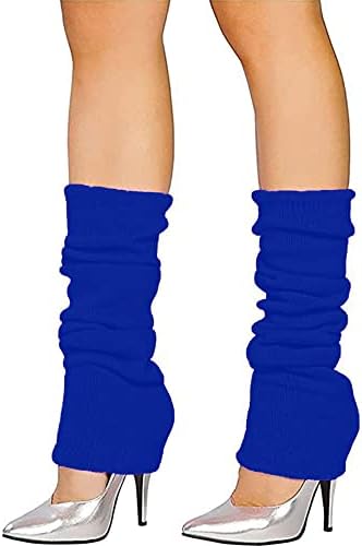 The Fancy Dress Angies Fashion Luxurious Ladies 80's Dance Plain Ribbed Leg Warmers Neon Leg warmers in Hot Pink 12 Colours