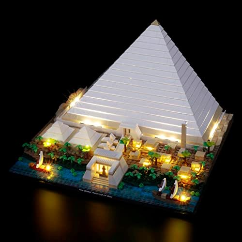 MIXIAOKIT Led Lighting Kit for Lego Pyramid of Giza, Lego Pyramid 21058 DIY Light Kit Compatible with Lego Pyramid of Giza Lights (Lego Set NOT Included)