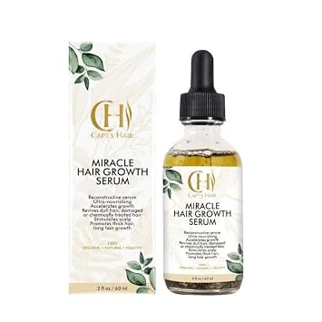 Miracle Hair Serum | Natural Hair Thickening & Nourishing Oil for Fuller | Healthier-Looking Hair Frizz Control | Shine Enhancer & Scalp Care Lightweight | Non-Greasy Formula 2 fl oz