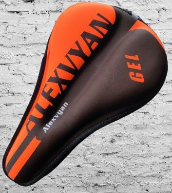 AlexVyan Confort Extra Soft Red Bicycle Silicone Gel Saddle Seat & Cycling Cushion Pad Bike Cycle Gel Cover 4