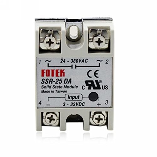 SSR-25 DA Solid State Relais Halbleiterrelais für PID-Temperatur-Controller 24-380V AC 25A Cover