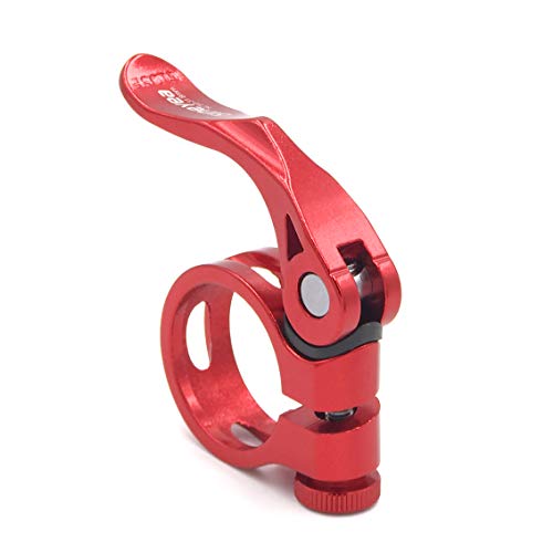 DEERU Aluminum Quick-Release Seat Post Clamp 31.8mm Bike Seat Clamp MTB Bike Road Bike Casual Bike Seatpost Clamp - Red