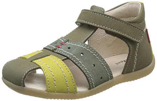 Kickers Bigbazar-2, Sandalias Bebé-Niños, Verde (Vertec Tricolore 63), 24 EU