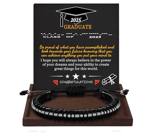 Inspirational Gifts for Men Morse Code Bracelets Mens Bracelets Graduation Gifts for Him Fathers Day Adjustable Leather Bracelet Motivational Birthday Annivesary Jewelry Stocking Stuffers for Men