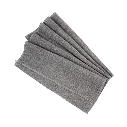 Cemaystic リネンテーブルランナー グレー 金 ? メタリック加工 マクラメデザイン 結婚式 パーティー装飾に対応