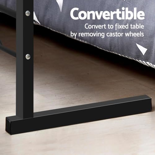 Image of TECHNOVIBES Foldable Study Table /Bed Table /Foldable and Portable Wooden /Writing Desk for Office /Home /School (Black Flower)