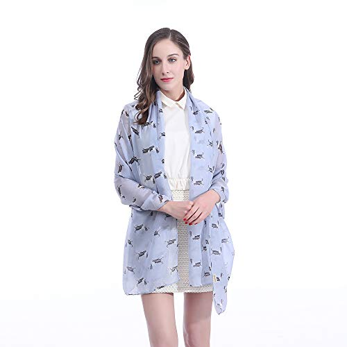 Basset Hound Dog Print Women's Scarf Shawl Wrap Lightweight3