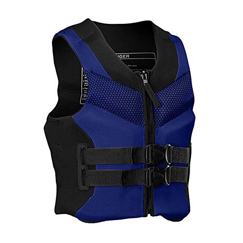 Chaleco salvavidas para adultos Chaleco flotante de neopreno Chaleco salvavidas para nadar Chalecos para surf Traje de baño flotante Chaleco salvavidas Boya para nadar para esquí acuático-Azul_L