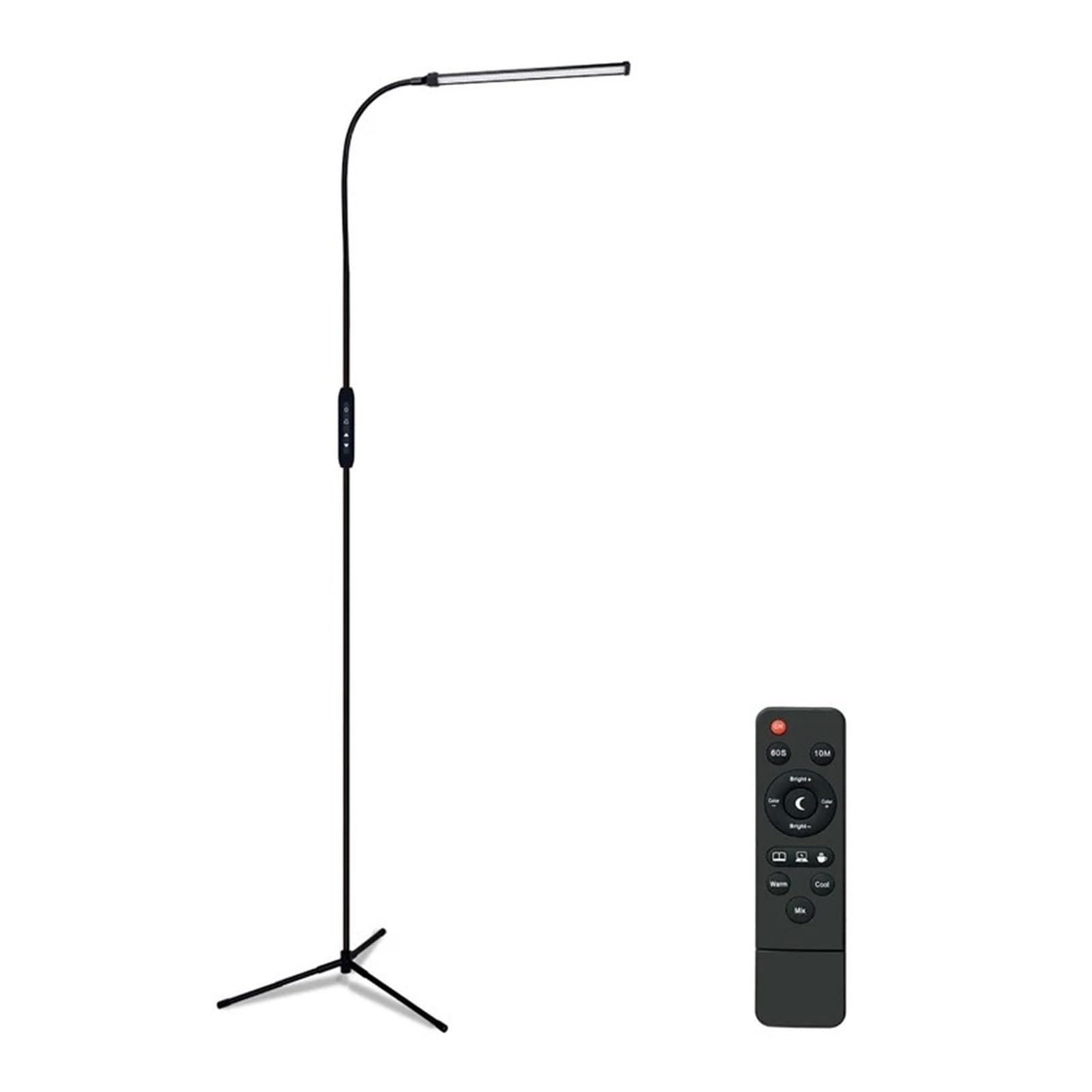 Lampa Podłogowa LED Do Salonu Oświetlenie Wewnętrzne Stojak Regulowany Ściemniacz Na Gęsiej Szyi Lampka Czytania Lampy Stojące Salon Miękkie Wystarczające światło