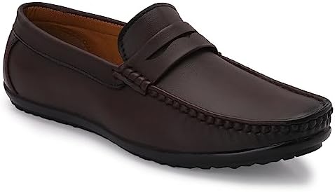 Stylelure Premium Black Leather Formal Loafer Shoes for Men