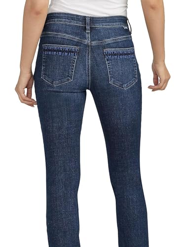 JAG Jeans Women's Ruby Mid Rise Straight Leg Jeans, Night Owl, 123