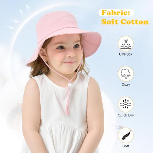 Baby Sun Hat Toddler UPF 50+ Kid Bucket Hats for Girl Summer Cap Boy Sun Protection Caps Wide Brim3