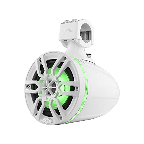 Image of DS18 NXL-X6TP /WH Hydro 6.5 inch Marine Towers with Integrated RGB LED Lights High Performance, Marine Grade IP65 Rated, 300 W Max 150 W RMS 4 Ohms (Pair)