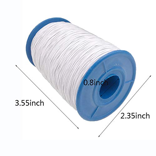 2 rollos hilo elástico para coser 547 yardas 0.5mm miniatura 2