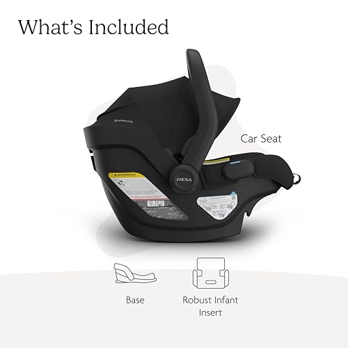 Image of UPPAbaby Mesa V3 Infant Car Seat - Easy Installation + SmartSecure Technology - Attaches to Stroller | Base + Infant Insert Included - Jake (Charcoal)