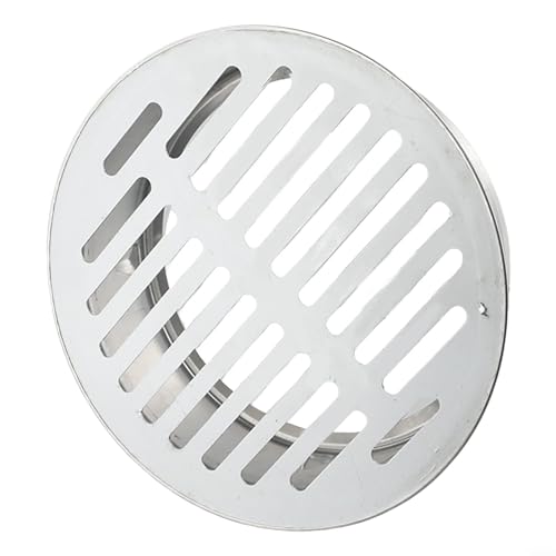Tapa de desagüe de acero inoxidable para uso en exteriores para balcones y techos (Ø90 mm)