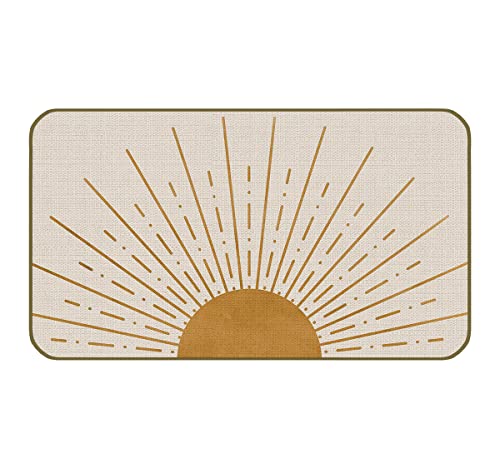 Uinhmop 17''×30'' Abstract Boho Sun Sunrise Sunset Sunshine Decorative Doormat, Bohemian Sunrise Sunset Floor Mats,Farmhouse Decor For Home Front Door Porch Outdoor Indoor,Boho Lovers Gift #TOP12