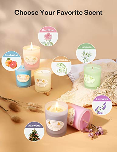 Scented Candles Gift Set, 6 Natural Soy Wax Aromatherapy Candle with Essential Oil for Stress Relief, Smoke-Free Strong Fragrance Long Lasting for Bath Home Decor,Valentines Day - Thumbnail 3