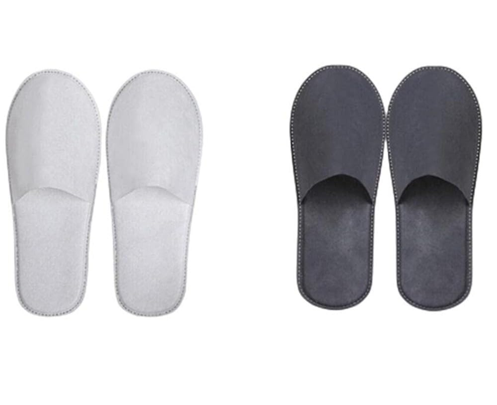 BLUEZY Lot de 100 paires de chaussons d'hôtel portables antidérapants, pantoufles jetables unisexes pour l'invité de fête d'hôtel de spa à la maison, Chaussons jetables