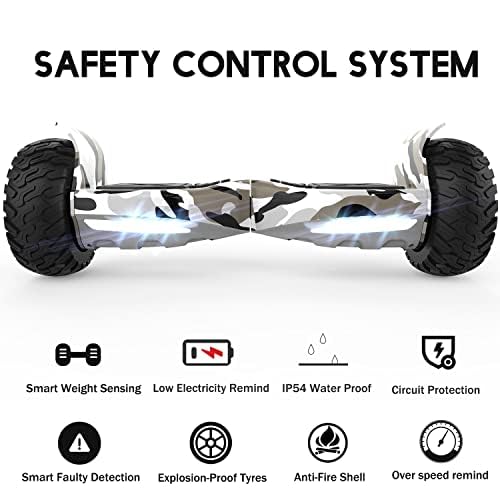 GeekMe Hoverboards mit Sitz,8.5 All-Terrain mit leistungsstarkem Motor APP Bluetooth eingebaut + Hoverkart Zubeh&ouml;r f&uuml;r s Hoverboards