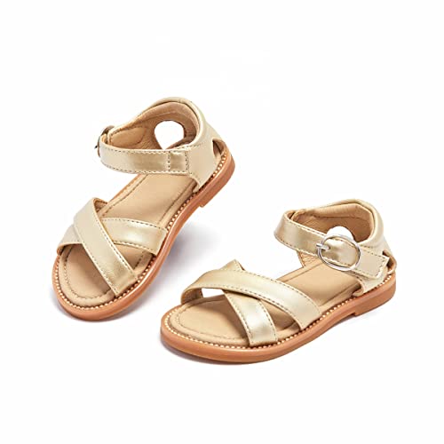 Girl's Open Toe Flat Sandals Summer Casual Sandals (Toddler/Little Kid) #TOP8