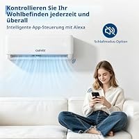 Klimaanlage Split - 9000 BTU (2.7 kW), Inverter Klimagerät mit Heizfunktion,Kühlen A++/Heizen A++, WiFi & App, Kältebringer Split Klimaanlage Wandmontage, bis 70 qm, sehr leise,R32, Montagematerial – Ansicht 7