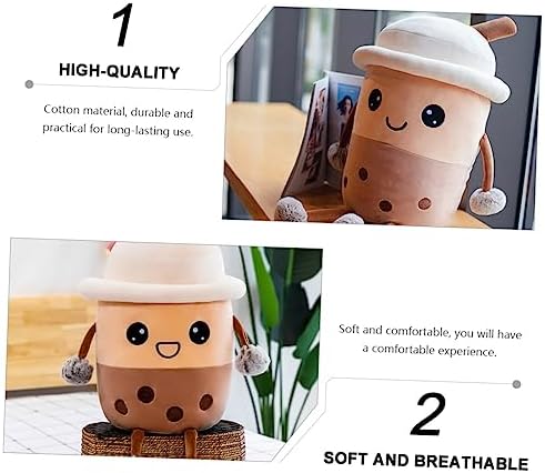 Toyvian Milk Tea Doll Tea Plushie Tea Plush Toy Plush Milk Tea Kids Food Toys Decorative Bed Pillows Toys 6 41ro+dtSCjL. AC