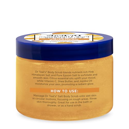 Dr Teal's Pink Himalayan Salt Body Scrub, Glow & Radiance with Pure Epsom Salt & Citrus Essential Oils 16 oz (Pack of 3) - image 8