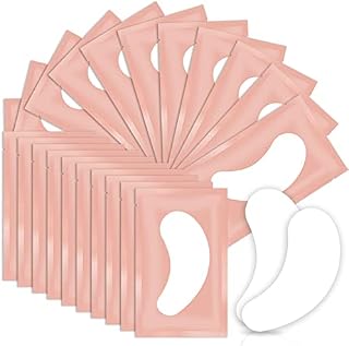 Eye Gel Pads, Lint Free Eyelash Patches, 100 Pairs Under Eye Gel Pads for Pro Salon and Individual Eyelash Extension (PINK)