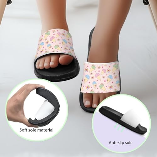 Image of Boy & Girls Slide Sandals Kids Shower Shoes Non Slip Summer Slippers Beach Sandals