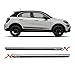 2 FASCE ADESIVE COMPATIBILE CON FIAT 500X RACING SPORT TOURING (GRIGIO SCURO)