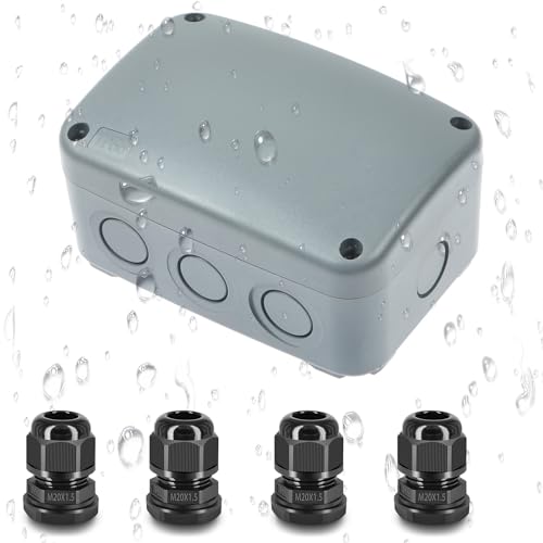 Outdoor Junction Box,Nineleaf IP66 Weatherproof Electrical Project Boxes PVC/ABS Plastic