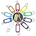 Redamancy Portachiavi Etichette, 30 Pezzi Plastica Targhetta, Etichette Per Chiavi, con Finestra per Etichetta ad Anello Diviso, Utilizzato Per Contrassegnare Chiavi, Valigie, Animale Domestico,Ecc