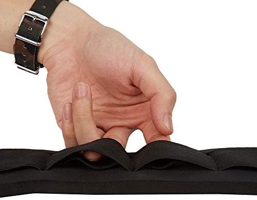 Condition photo showing New/Like New for amumu guitar strap sbr foam padded short black for acoustic, electric, and bass guitars with strap blocks & headstock strap tie - 3.3" wide 3.3" wide-short black