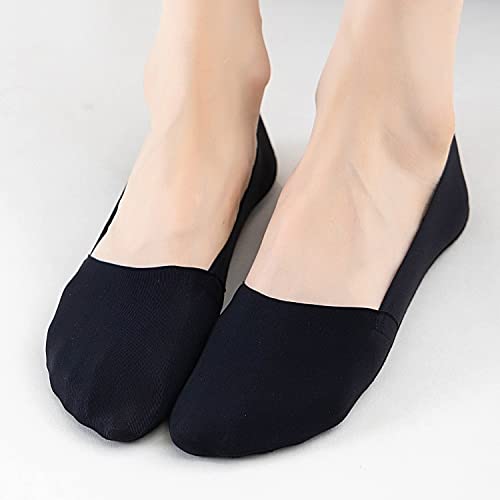 Vfm 6 Pairs Women No Show Socks Flat Boat Line Socks Ice Feeling Socks Nonslip Liner Invisible Thin Socks 3Black 3Nude #TOP4